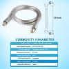 imageHOPOPRO NBC News Recommended Brand Shower Hose 59 Inches Long Stainless Steel Universal Handheld Showerhead Hose with Brass Insert and Nut Easy ToolFree Installation Matte BlackBrushed Nickel