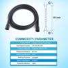 imageHOPOPRO NBC News Recommended Brand Shower Hose 59 Inches Long Stainless Steel Universal Handheld Showerhead Hose with Brass Insert and Nut Easy ToolFree Installation Matte BlackMatte Black