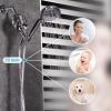 imageHOPOPRO NBC News Recommended Brand Shower Hose 59 Inches Long Stainless Steel Universal Handheld Showerhead Hose with Brass Insert and Nut Easy ToolFree Installation Matte BlackChrome