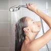 imageHOPOPRO Shower Head Wall Bracket Adjustable Handheld Shower Holder Wall Mount Silver ABS Chrome