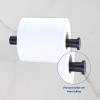 imageHOPOPRO Toilet Paper Holder Self Adhesive Premium SUS304 Stainless Steel Rustproof Toilet Roll Holder No Drilling for Bathroom Kitchen Washroom Matte BlackBlack