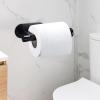 imageHOPOPRO Toilet Paper Holder Self Adhesive Premium SUS304 Stainless Steel Rustproof Toilet Roll Holder No Drilling for Bathroom Kitchen Washroom Matte BlackBlack
