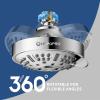 imageHOPOPRO Upgraded 9 Settings High Pressure Shower Head NBC News Recommended Brand Fixed Showerhead Adjustable Bathroom Showerhead Multifunctional Rainfall Showerhead for Low Water Flow ChromeChrome