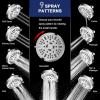 imageHOPOPRO Upgraded 9 Settings High Pressure Shower Head NBC News Recommended Brand Fixed Showerhead Adjustable Bathroom Showerhead Multifunctional Rainfall Showerhead for Low Water Flow ChromeChrome