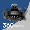 imageHOPOPRO Upgraded 9 Settings High Pressure Shower Head NBC News Recommended Brand Fixed Showerhead Adjustable Bathroom Showerhead Multifunctional Rainfall Showerhead for Low Water Flow ChromeMatte Black