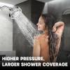imageHOPOPRO Upgraded 9 Settings High Pressure Shower Head NBC News Recommended Brand Fixed Showerhead Adjustable Bathroom Showerhead Multifunctional Rainfall Showerhead for Low Water Flow ChromeChrome