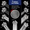 imageHOPOPRO Upgraded 9 Settings High Pressure Shower Head NBC News Recommended Brand Fixed Showerhead Adjustable Bathroom Showerhead Multifunctional Rainfall Showerhead for Low Water Flow ChromeBrushed Nickel