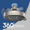 imageHOPOPRO Upgraded 9 Settings High Pressure Shower Head NBC News Recommended Brand Fixed Showerhead Adjustable Bathroom Showerhead Multifunctional Rainfall Showerhead for Low Water Flow ChromeBrushed Nickel
