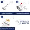imageHOPOPRO Upgraded 9 Settings High Pressure Shower Head NBC News Recommended Brand Fixed Showerhead Adjustable Bathroom Showerhead Multifunctional Rainfall Showerhead for Low Water Flow ChromeChrome