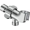 imageHOPOPRO Shower Head Wall Bracket Adjustable Handheld Shower Holder Wall Mount Silver ABS Chrome