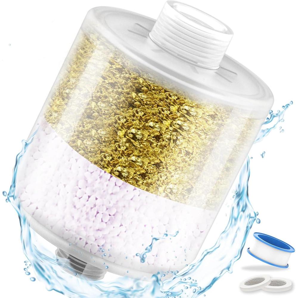 imageHOPOPRO Shower Head Filter Upgraded Shower Head Filter Replacement Cartridge 3 x Deep Water Purification Shower Filters for Removing Chlorine Fluoride Heavy Metal And Harmful Substances