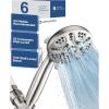 image6Mode High Pressure Handheld Shower Head with Filter HOPOPRO High Flow Filtered Handheld Showerhead Water Softener Filters for Hard Water  Removes Chlorine  Improves Skin Hair ConditionBrushed Nickel