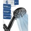 image6Mode High Pressure Handheld Shower Head with Filter HOPOPRO High Flow Filtered Handheld Showerhead Water Softener Filters for Hard Water  Removes Chlorine  Improves Skin Hair ConditionMatte Black