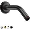 imageHOPOPRO 6 Inches Shower Arm with Flange  Wall Mount Replacement Angle Shower Head Arm For Fixed Handheld Showerhead  Including Teflon Tape  NBC News Recommended Brand  Stainless Steel  ChromeOil Rubbed Bronze
