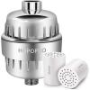 imageHOPOPRO NBC News Recommended Brand 18 Stages Shower Filter Set High Output Universal Shower Head Filter Combo Water Softener Remove Chlorine Fluoride Heavy Metals Sediments Impurities