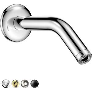 imageHOPOPRO 6 Inches Shower Arm with Flange  Wall Mount Replacement Angle Shower Head Arm For Fixed Handheld Showerhead  Including Teflon Tape  NBC News Recommended Brand  Stainless Steel  ChromeChrome