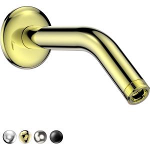 imageHOPOPRO 6 Inches Shower Arm with Flange  Wall Mount Replacement Angle Shower Head Arm For Fixed Handheld Showerhead  Including Teflon Tape  NBC News Recommended Brand  Stainless Steel  ChromeGold