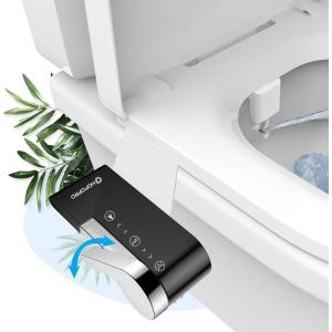 imageHOPOPRO Bidet with Single Finger Water Pressure Control Self Cleaning Hygienic Dual Nozzle FeminineRear Wash NonElectric Bidet Attachment for Toilet Seat Easy DIY Install amplt5 Min WhiteBlack