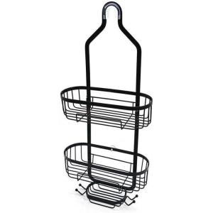 imageHOPOPRO Hanging Shower Organizer Over Head Shower Caddy Bathroom Shower Storage Rack Basket with Hooks for Sponge or Towels No Drilling ampamp Rustproof