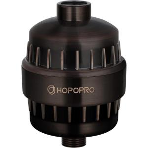 imageHOPOPRO NBC News Recommended Brand 18Stage Shower Filter  Universal Shower Head Filter for Hard Water Removes Chlorine Fluoride Heavy MetalsMatte Black